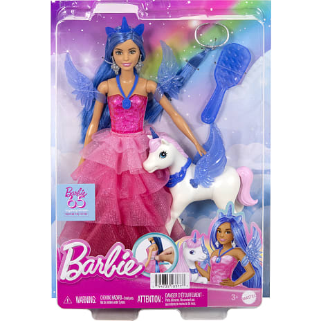 Barbie Unicorn dukke med vinger