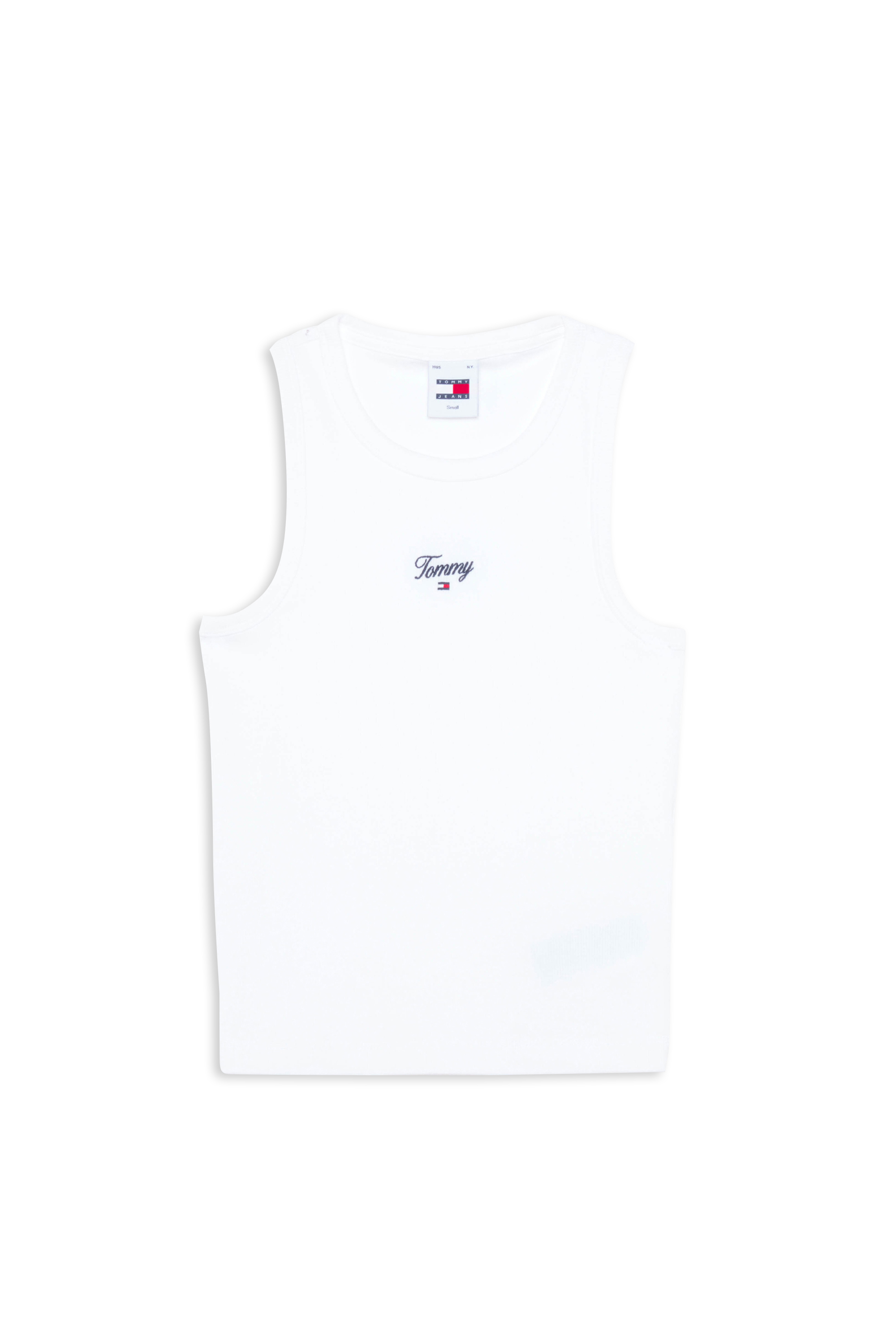 TOMMY JEANS Débardeur  TJW SLIM SCRIPT TANK Blanc
