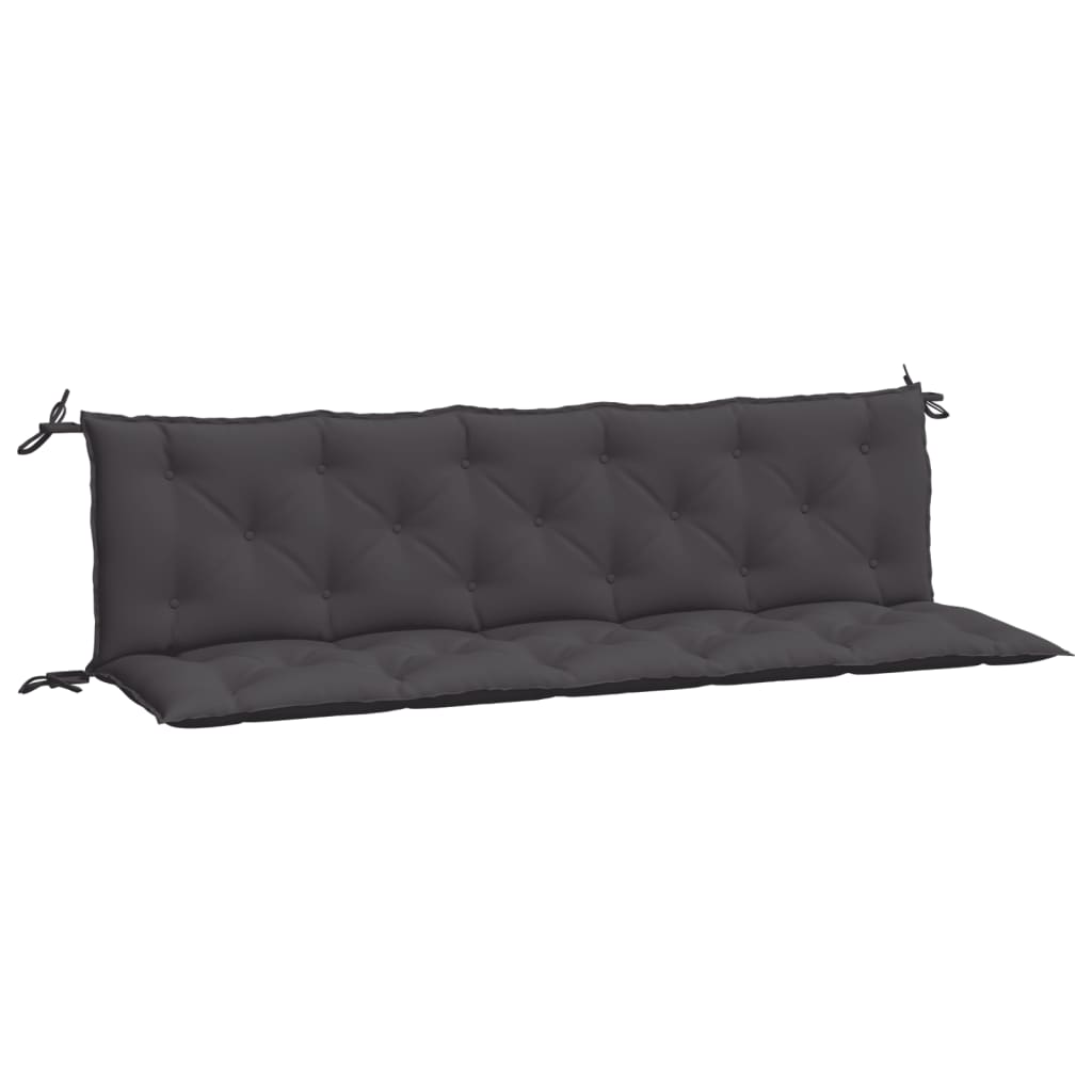 Coussins de banc de jardin 2 pcs anthracite tissu oxford