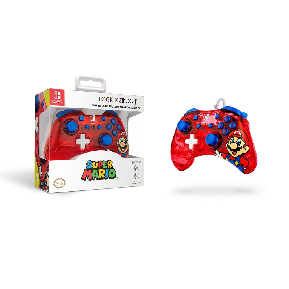 PDP Gaming Nintendo Switch Wired Rock Candy Controller - Mario Punch