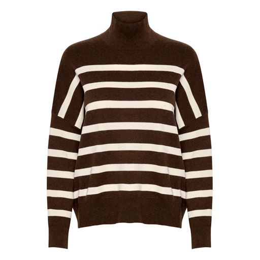 InWear TenleyIW Striktrøje, Brun/Hvid, XL