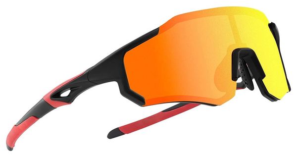Lunettes de cyclisme polarisées Rockbros 10182 - Rouge