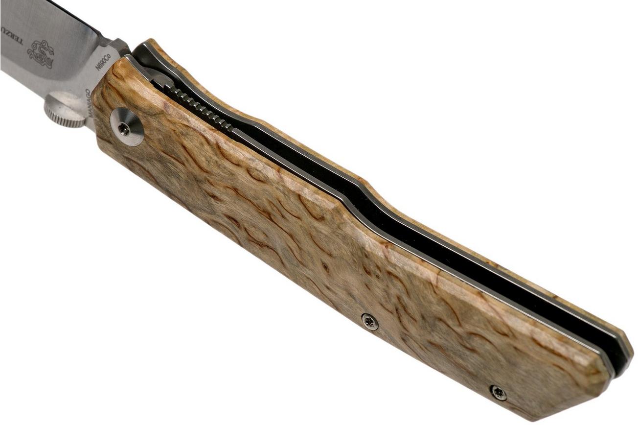 Fox Knives FX-525BE Curly Birch zakmes, Bob Terzuola design