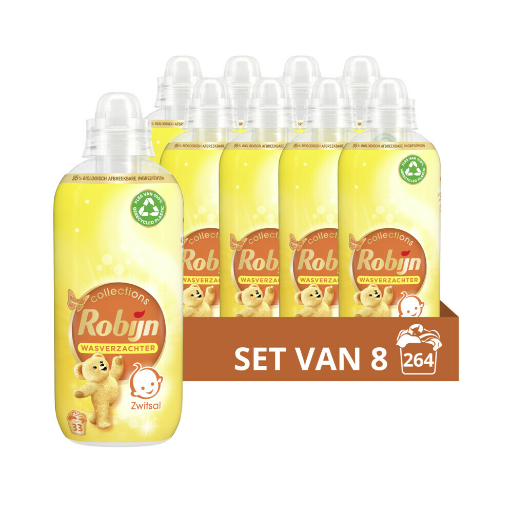 8x Robijn Wasverzachter Zwitsalgeur 33 Wasbeurten825 ml