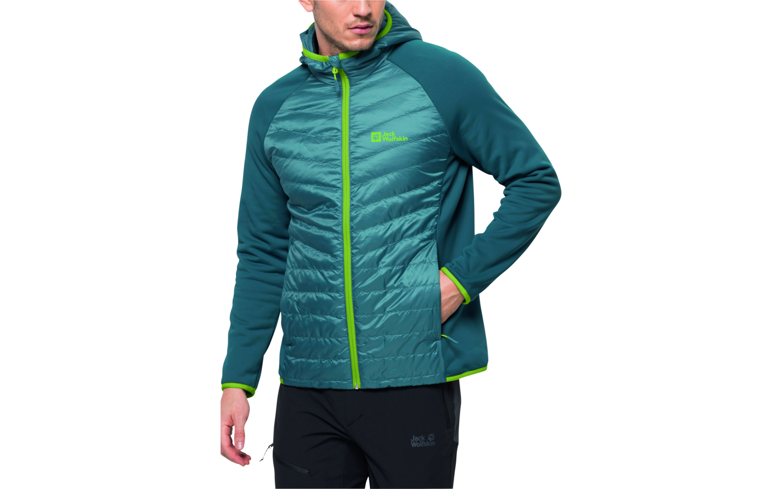 Jack Wolfskin Routeburn Pro Hybrid Herren Übergangsjacke fresh green