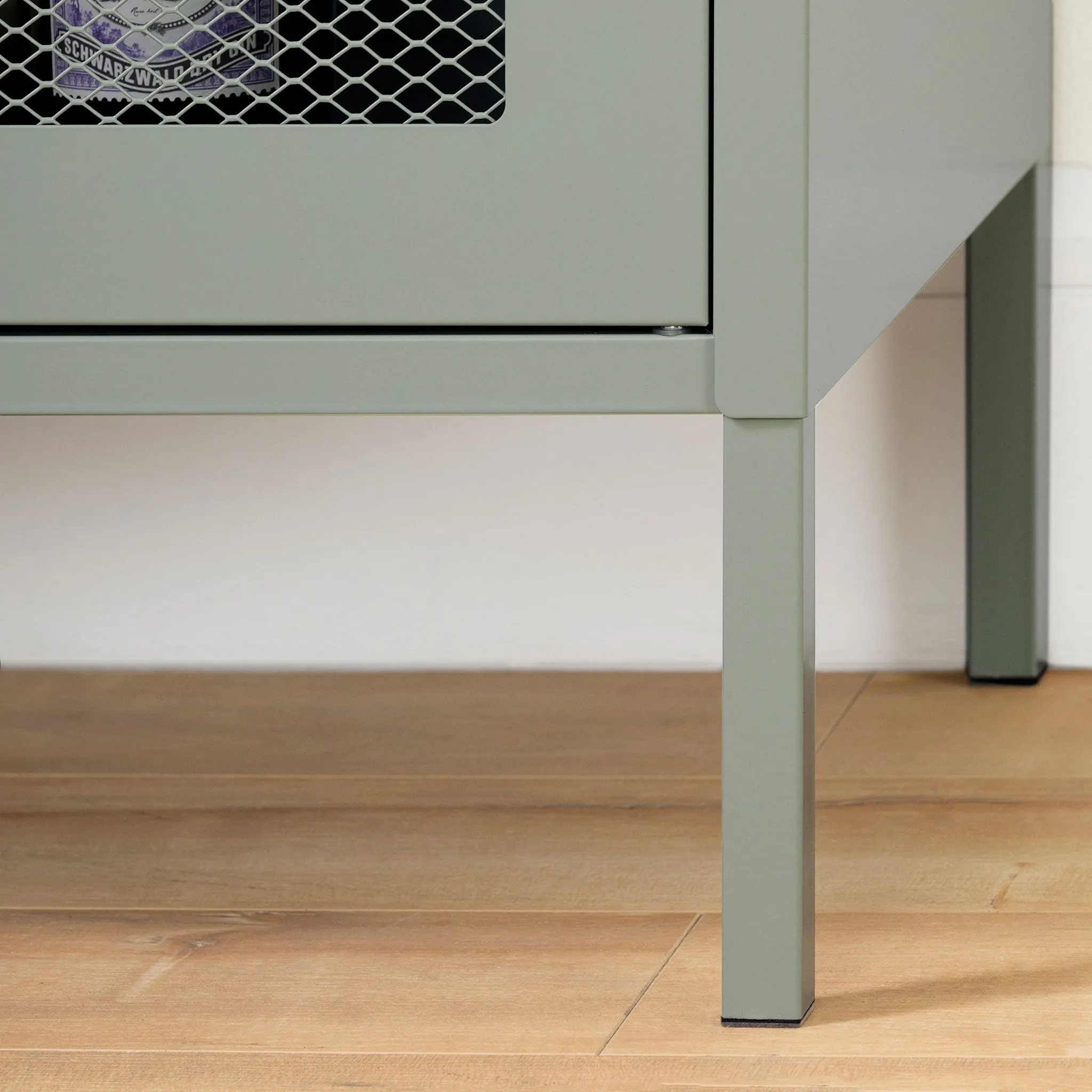 South Shore Meuble de Rangement avec Portes Grillagées en Métal Crea - Vert Sauge