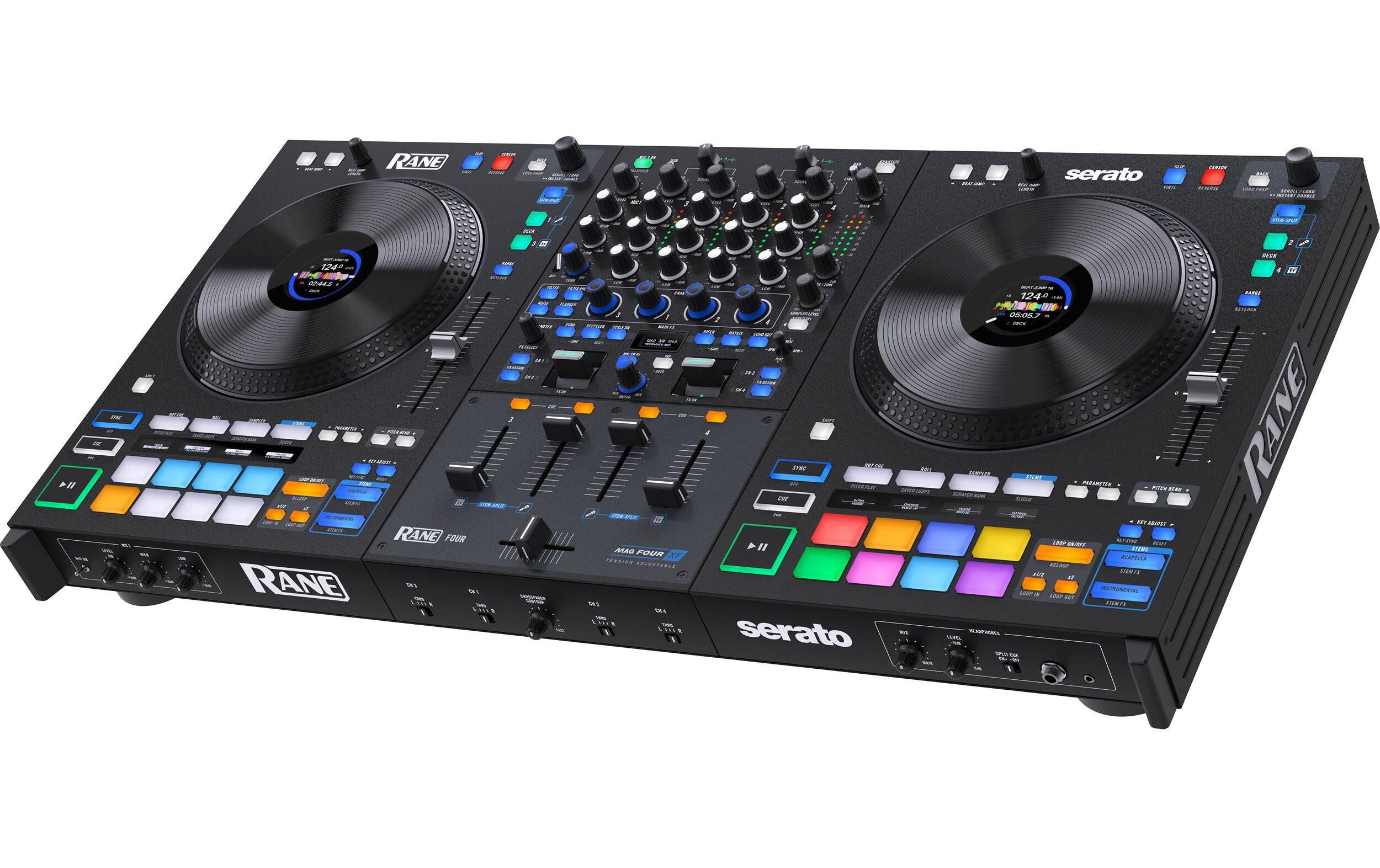 DJ-Controller Four<br>Fortschrittlicher 4-Kanal-Stems-DJ-Controller