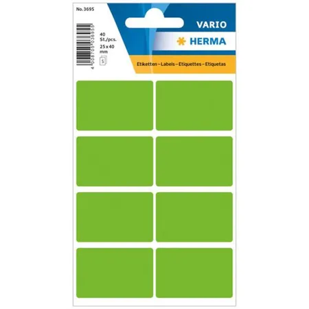 HERMA 3695 Vielzweck-Etiketten, zum Markieren, Adressieren, 25 x 40 mm, grün, 40 Stück