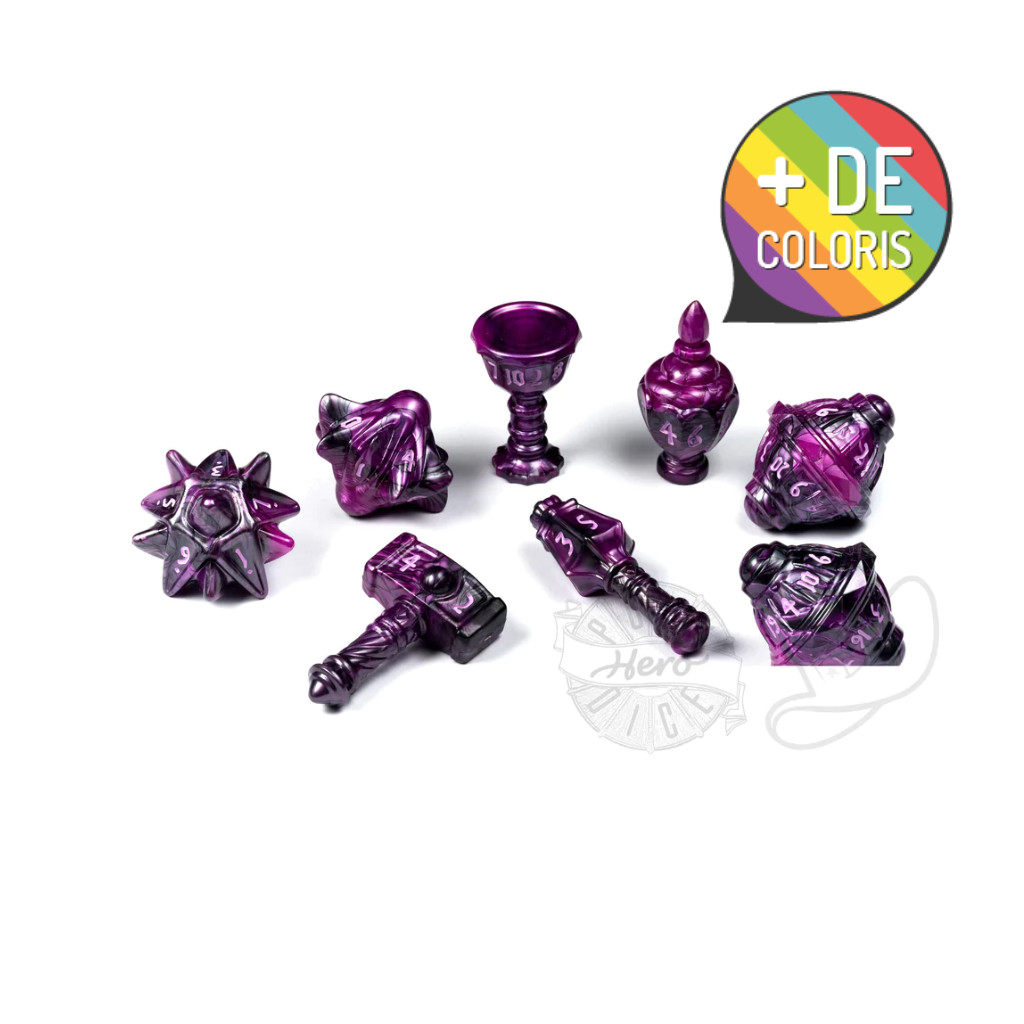 Set de 8 Dés JDR Polyhero Dice : Cleric