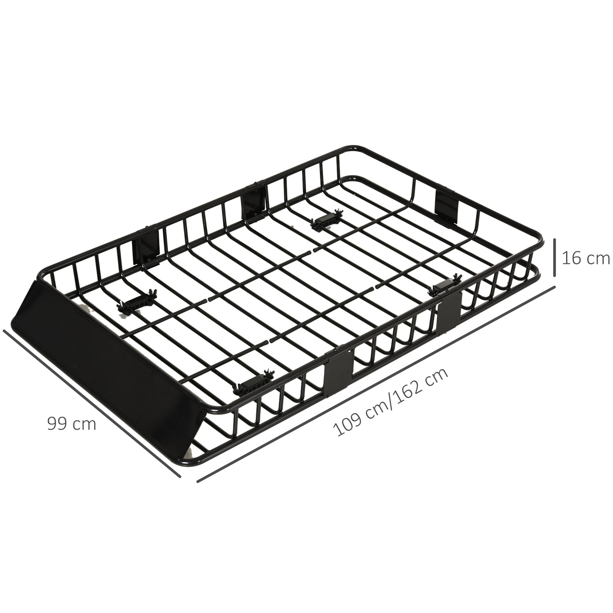 HOMCOM Dachgepäckträger fürs Auto schwarz 99 x 62 x 16 cm (LxBxH)