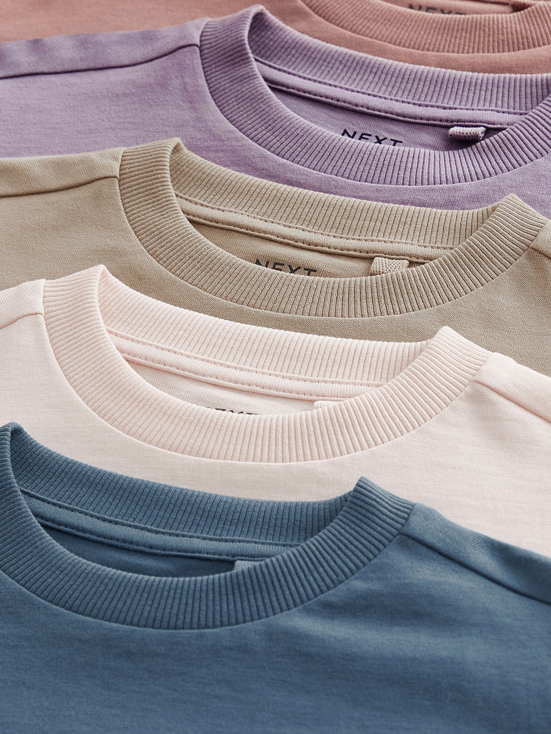 Multi - Verpakking van 5 effen T-shirts met lange mouwen (3 mnd-7 jr)