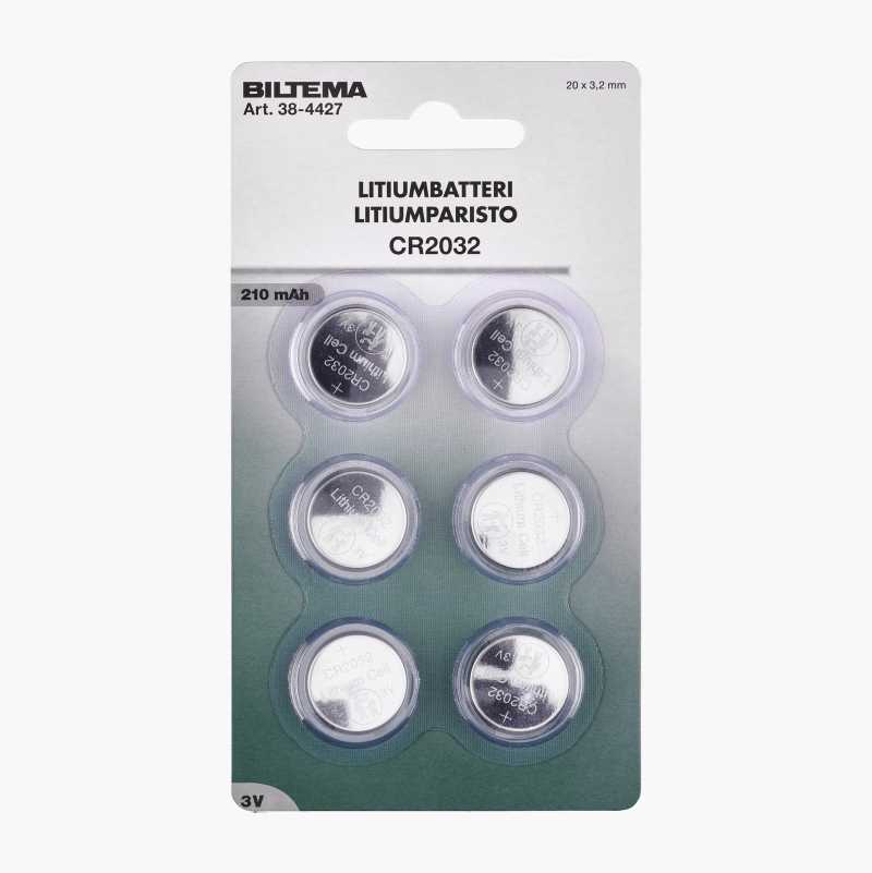 CR2032 Litiumbatteri, 6 stk.