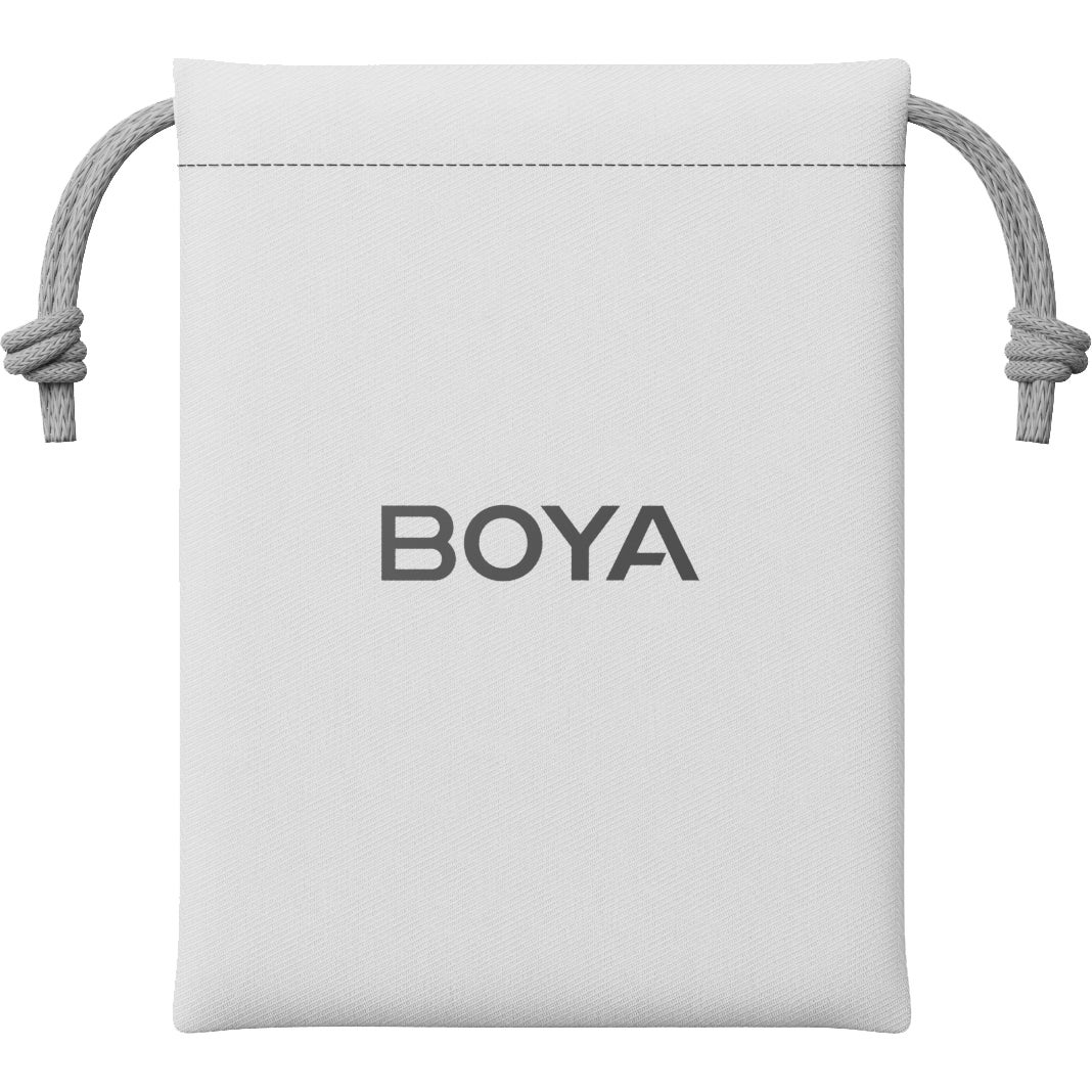 Boya MINI-13 2.4 GHz Ultra-Mini draadloze microfoon 2TX+2RX, wit