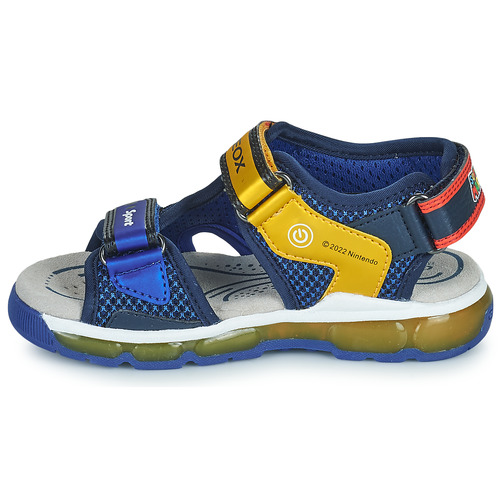 Geox - J SANDAL ANDROID BOY - Bleu / Jua/ Rouge