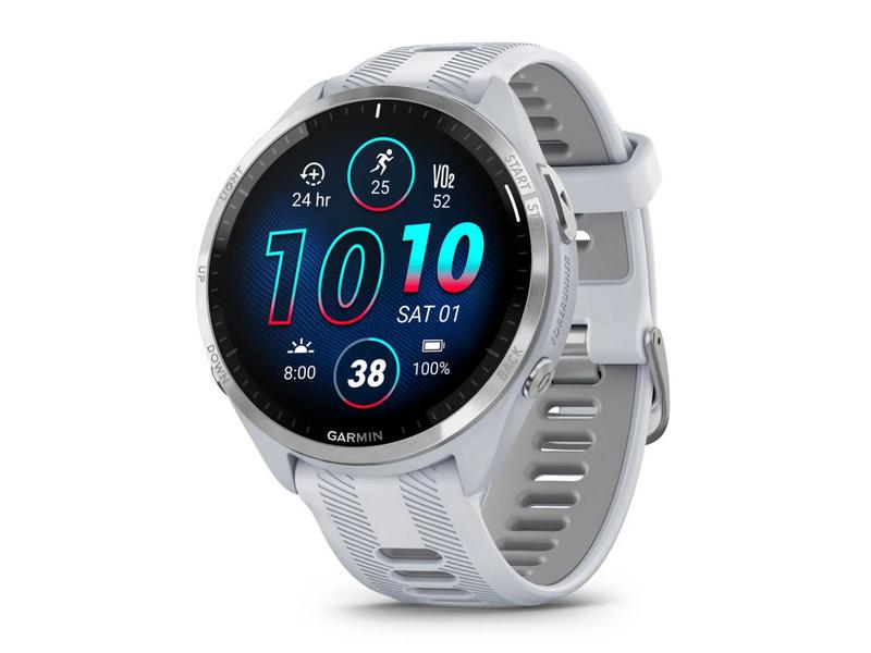 GARMIN Sportuhr Forerunner 965 Weiss Smarte Triathlonuhr