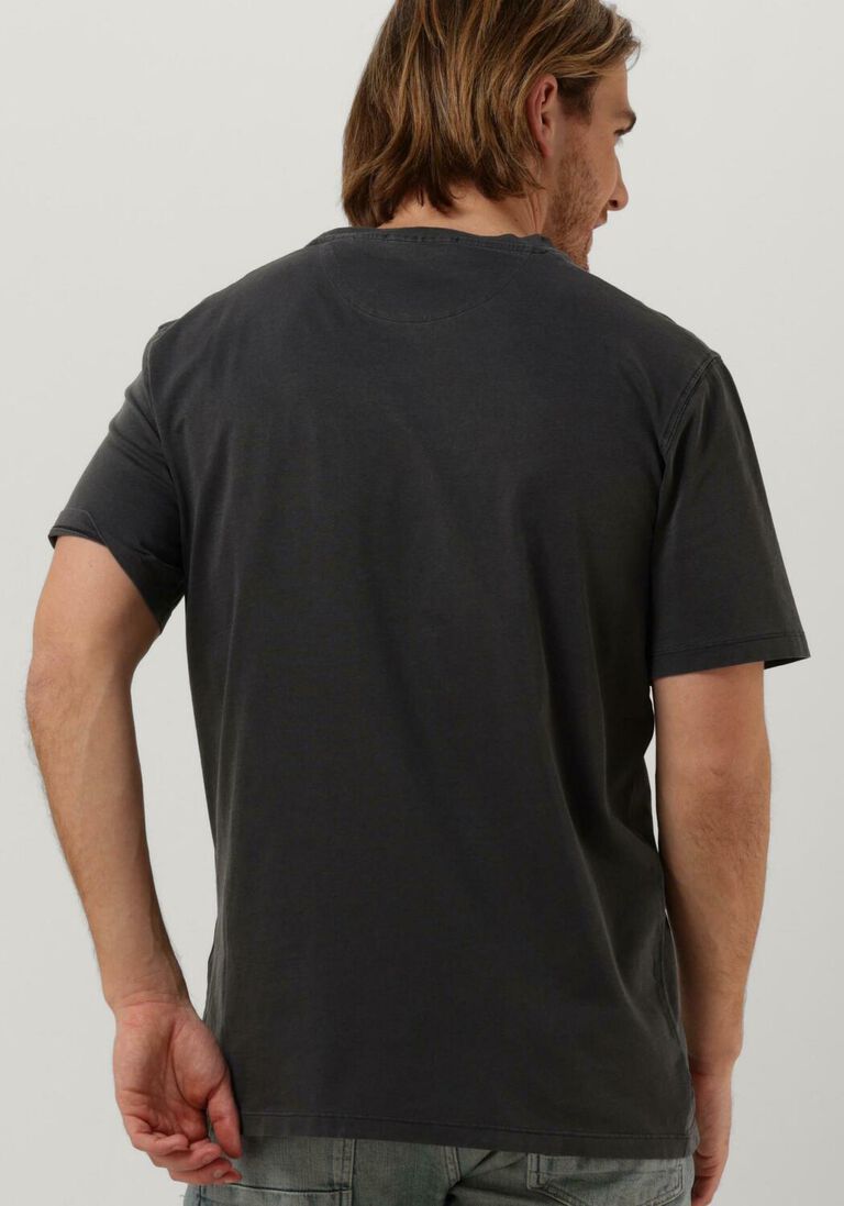 SCOTCH & SODA zwarte scotch & soda t-shirt garment dye logo embroidery tee