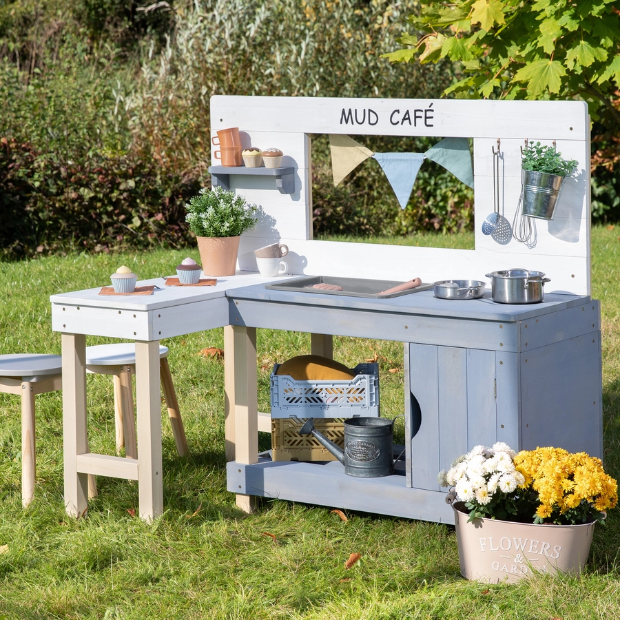 MUDDY BUDDY® Matschküche Mud Café, weiß-wolkengrau