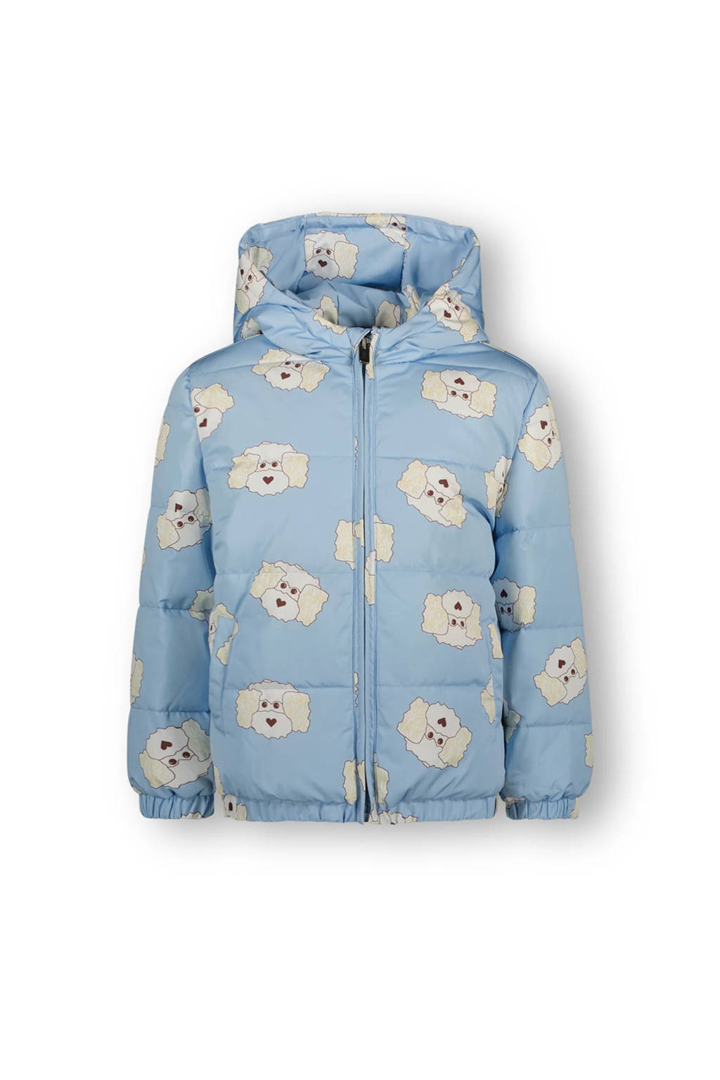 The New Chapter gewatteerde winterjas met all over print blauw