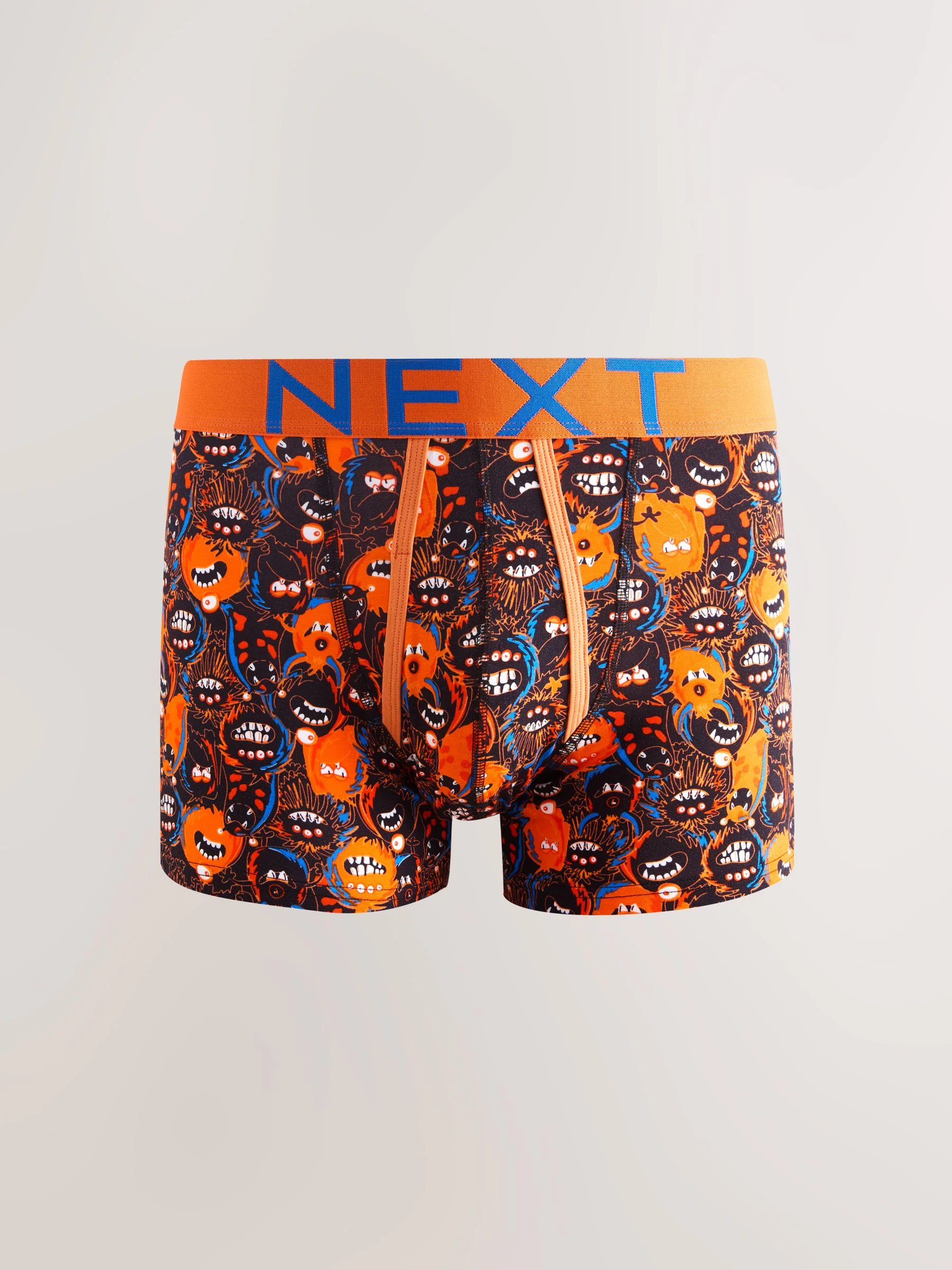 Felblauw met monster - Boxershorts met A-voorkant