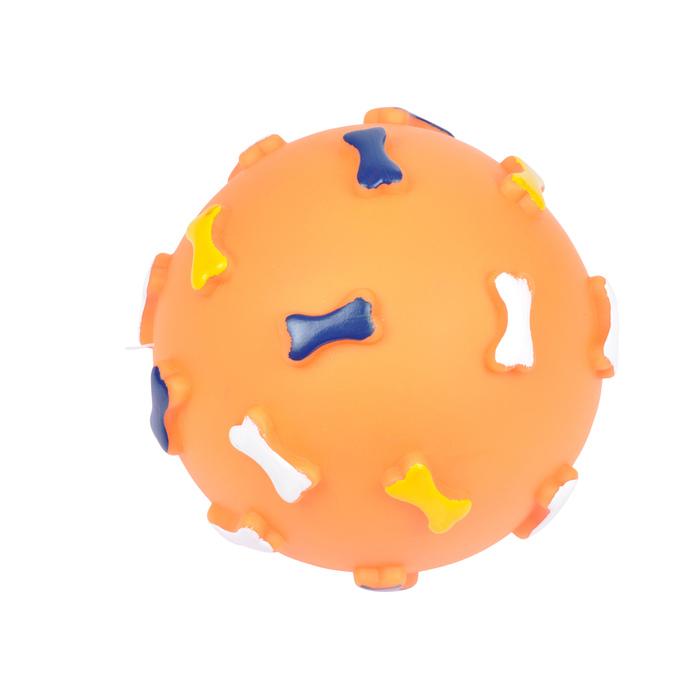 BALLE VINYLE MOTIFS OS SONORE ORANGE D.12CM