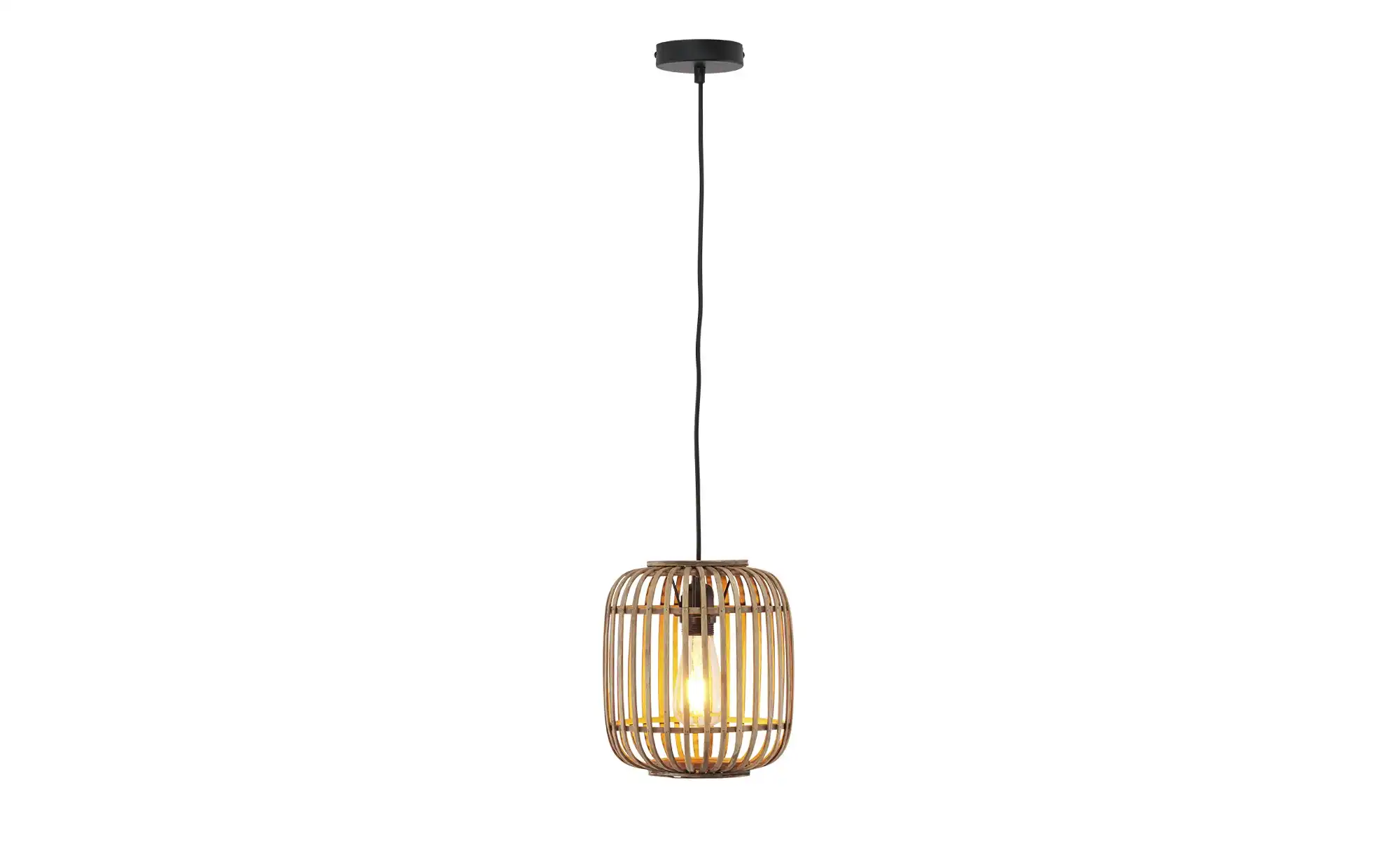 Pendelleuchte, 1-flammig, Holzlamellen
