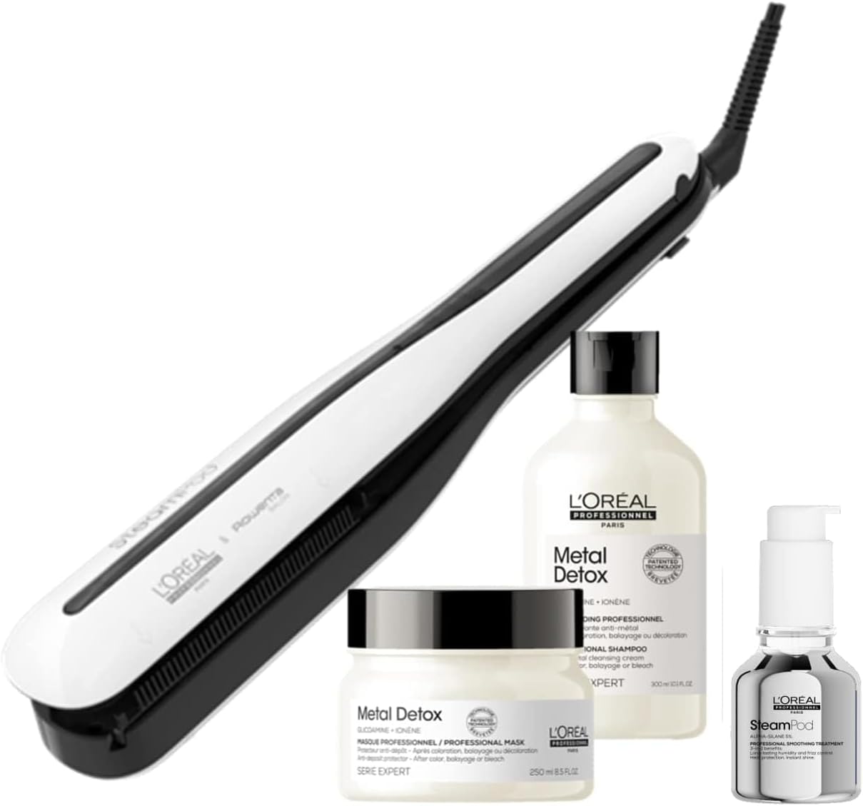 Steampod 3 - Lisseur Vapeur Professionnel 2-en-1 : Lissage & Wavy - Céramique Fer à lisser à la technologie vapeur - Adapté à tous types de cheveux - L'Oréal Professionnel -