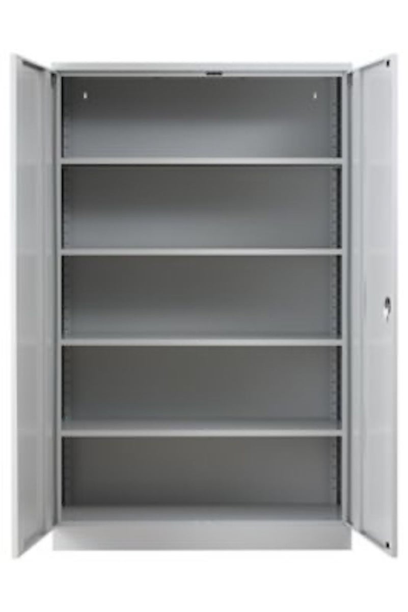 PROREGAL stalen kast Bee met 4 planken, HxBxD 195 x 120 x 42 cm, gepoedercoat plankmateriaal, grijs & grijs