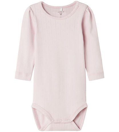 Name It Body L/æ - NbfDagnes - Light Lilac m. Lochmuster