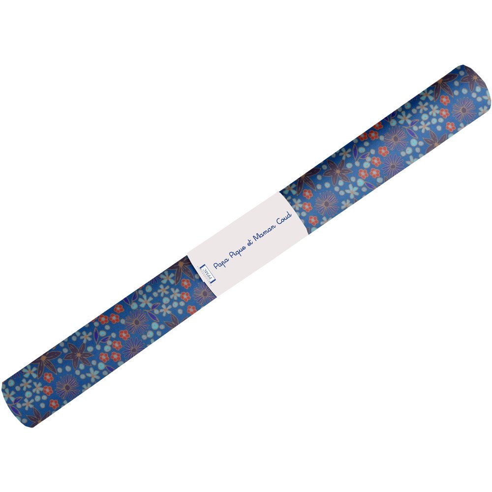 Coupon Tissu Enduit De 35Cm Ex2245 Badiane Bleue