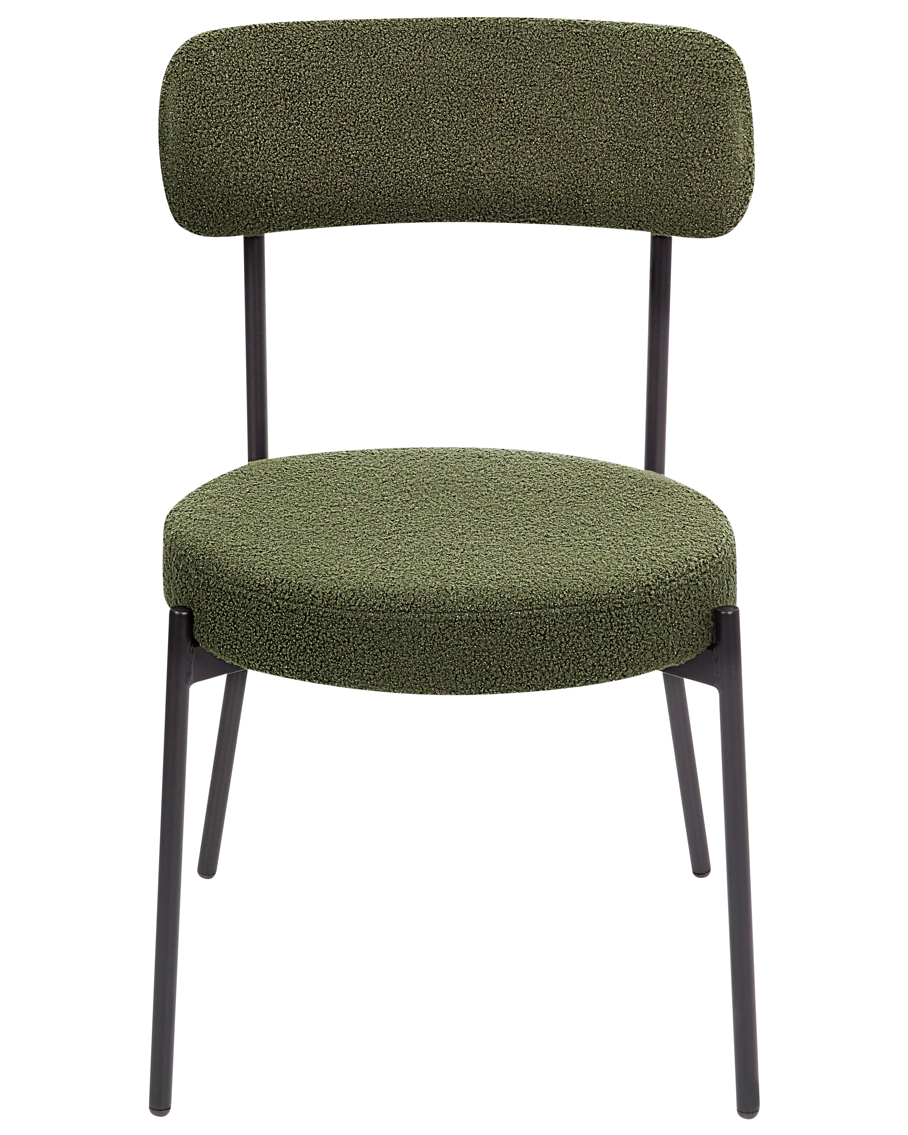 Set van 2 eetkamerstoelen ALLISON Bouclé Donkergroen