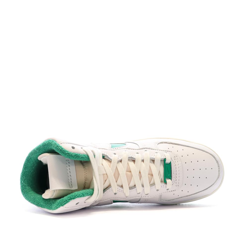 Nike Basket Blanc/Vert Femme Nike Air Force 1 Sculpt