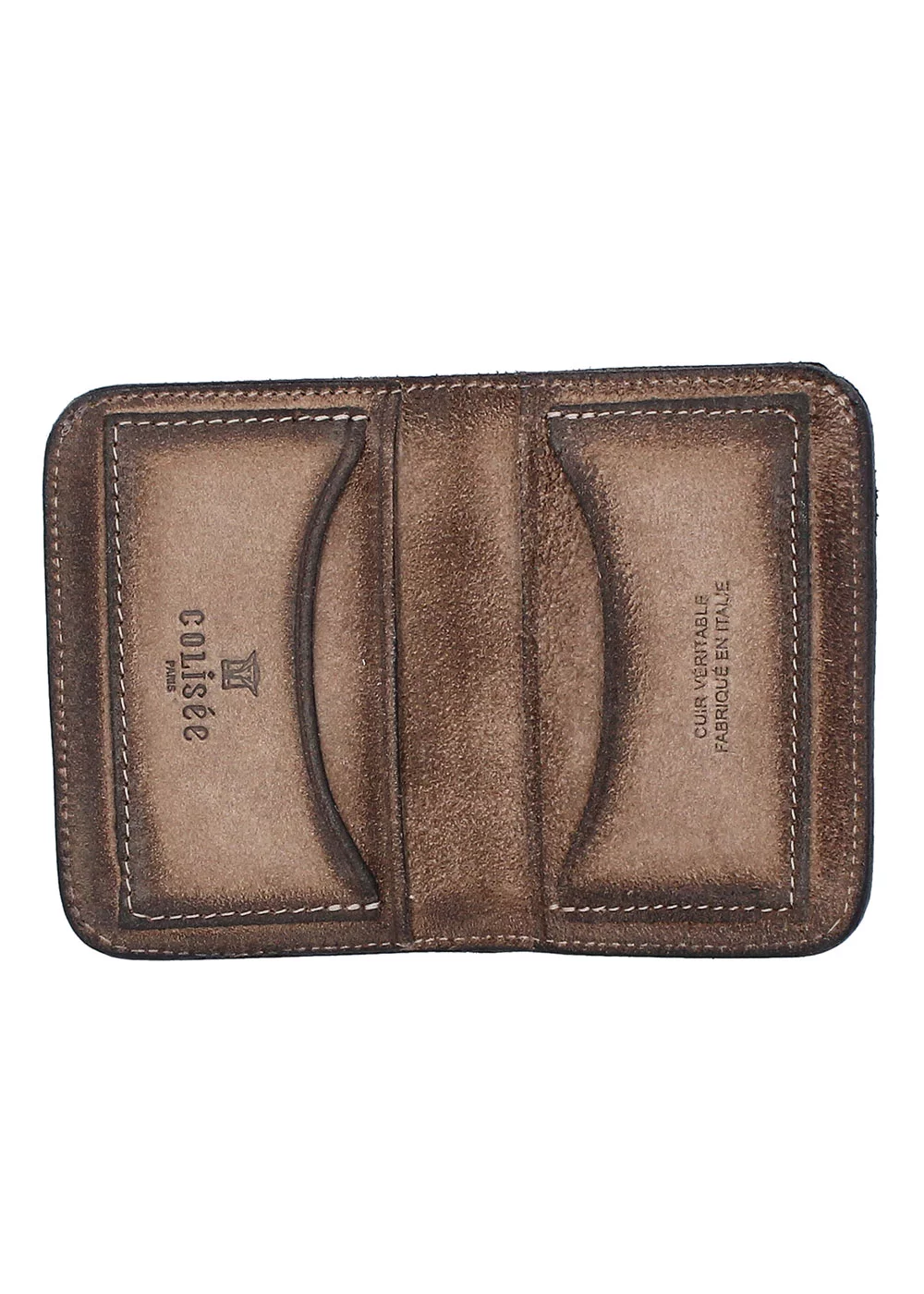PORTE FEUILLES GEOFFREY SUEDE MARRON