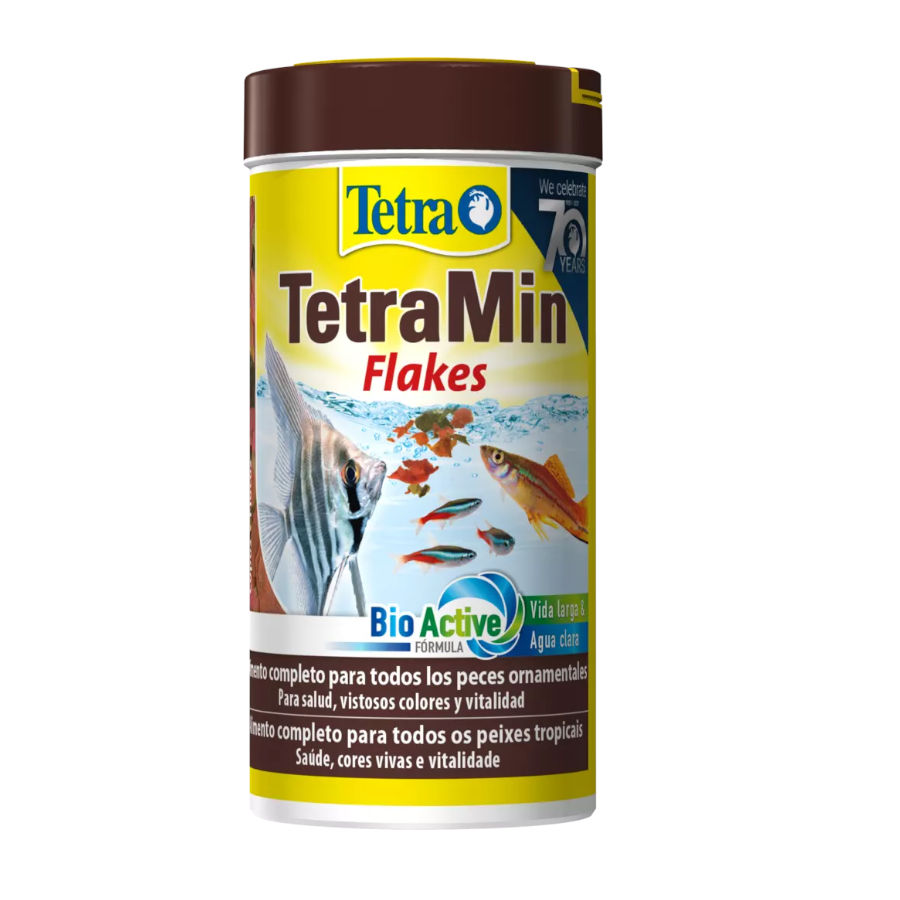Flocos TetraMin para peixes ornamentais
