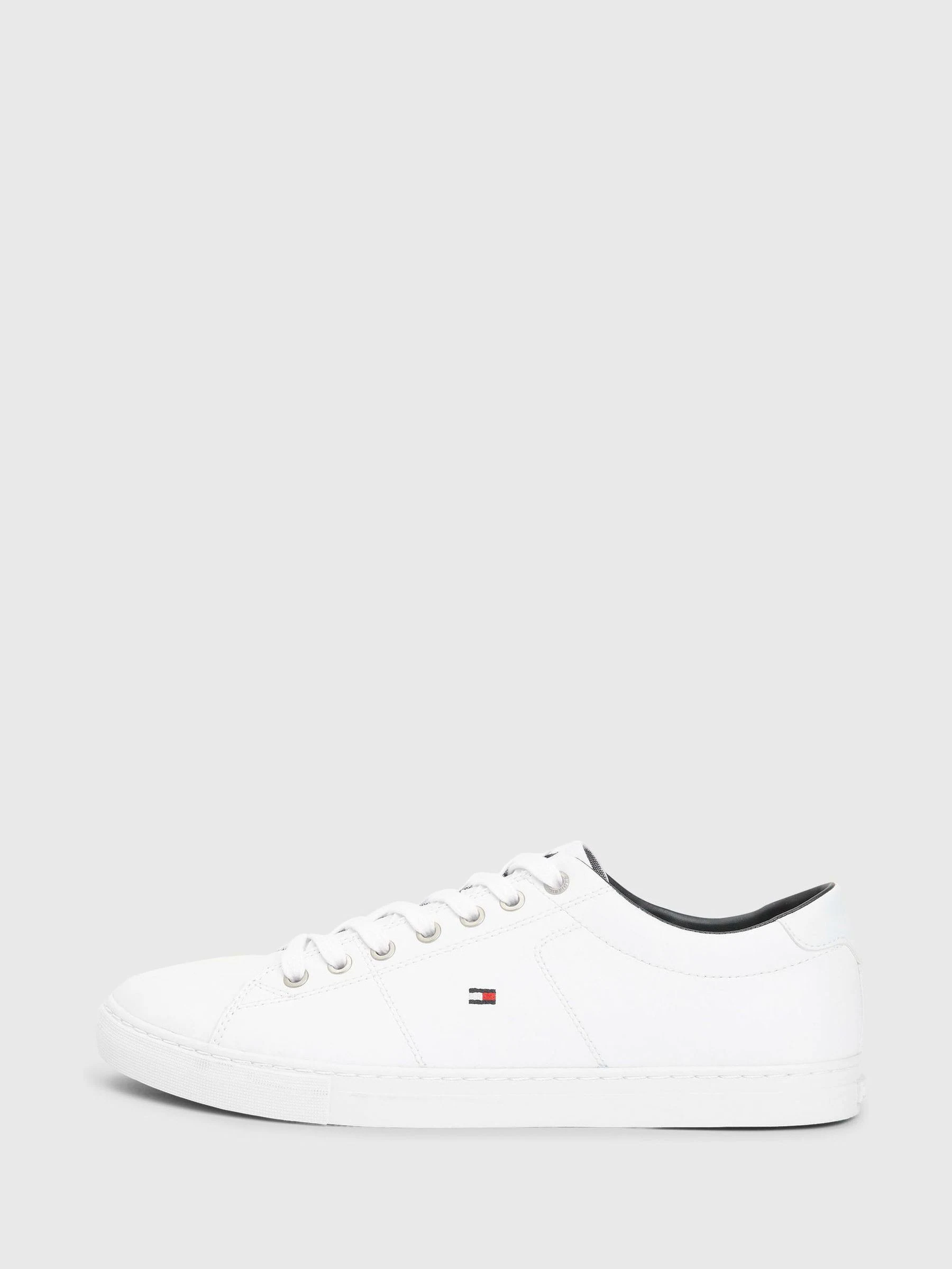 Wit - Tommy Hilfiger - Must-have leren detail sneakers
