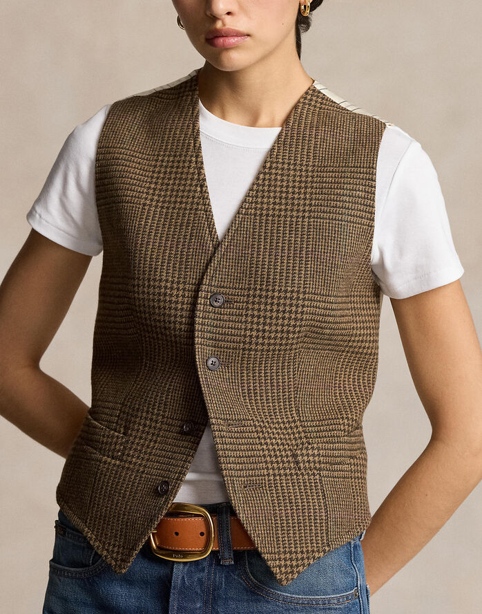 Polo Ralph Lauren 1/15NM WL CT BL TWD-VST 1741 olive/tan glen check