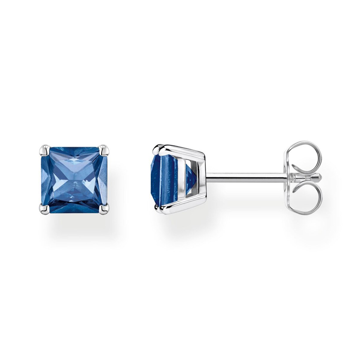 Boucles d'oreilles Thomas Sabo argent oxyde bleu