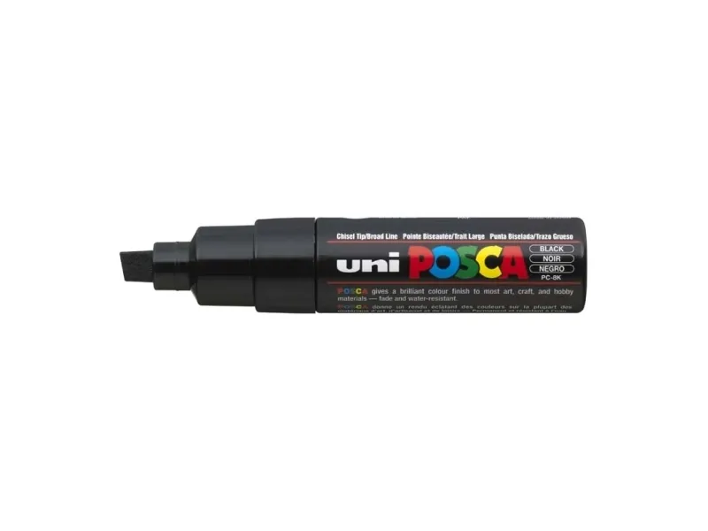 Paintmarker Uni Posca PC-8K black 8mm - (6 stk.)