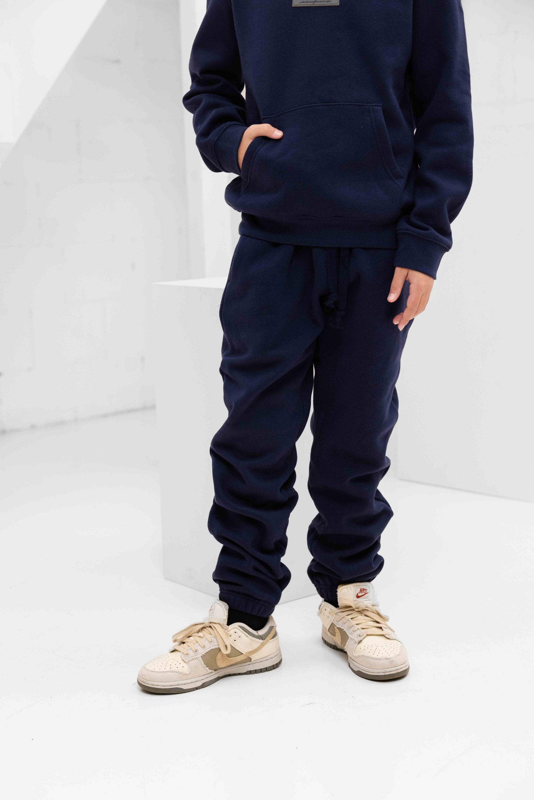 Cou7ure Essentials Rubber Trainingspak Kids Donkerblauw