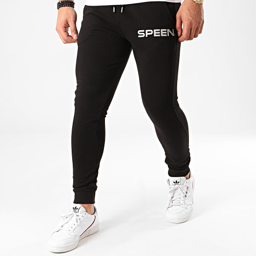 Pantalon Jogging Typo Noir Réfléchissant