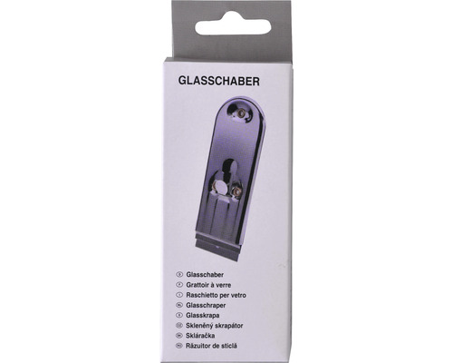 Metalen glasschraper 130mm, 5x vervangingsmesjes