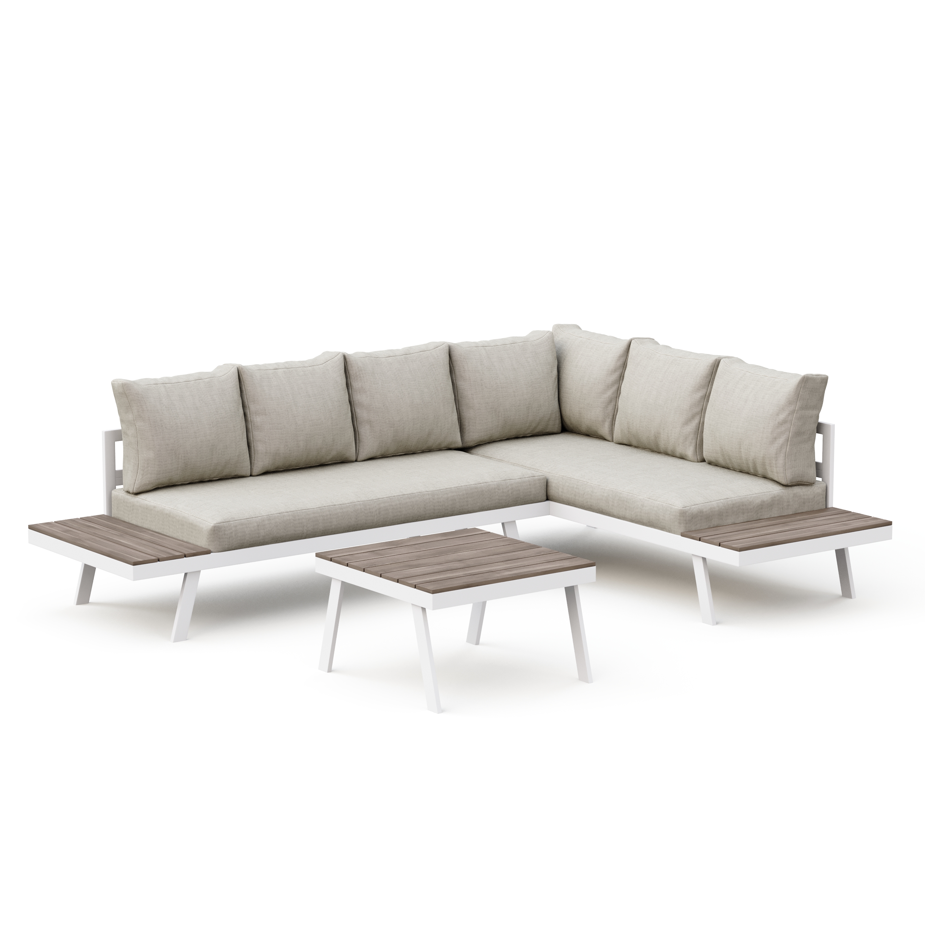 Lounge PHILOMEA beige/weiss