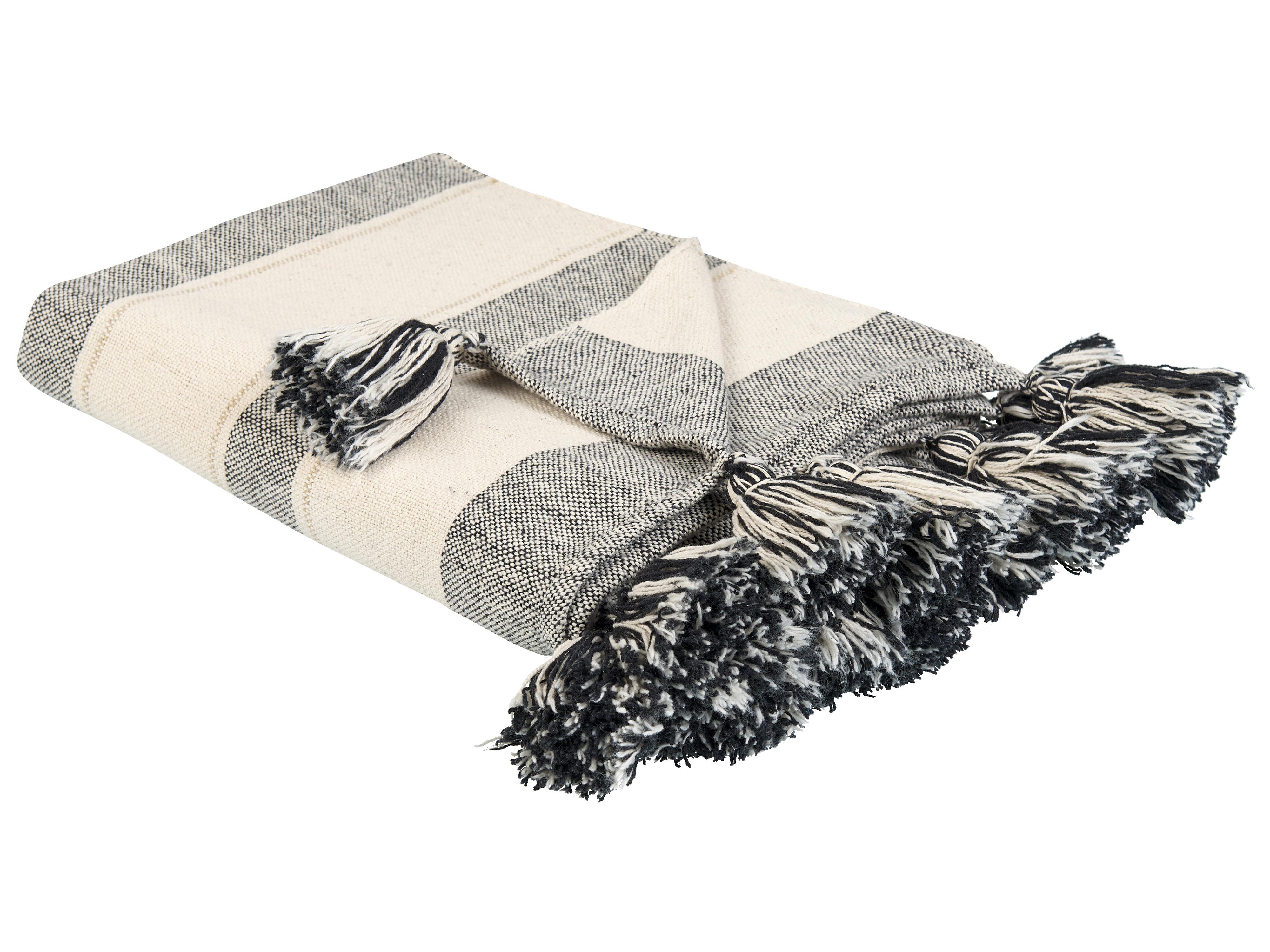 Plaid CAYIR Katoen 130 x 170 cm Beige