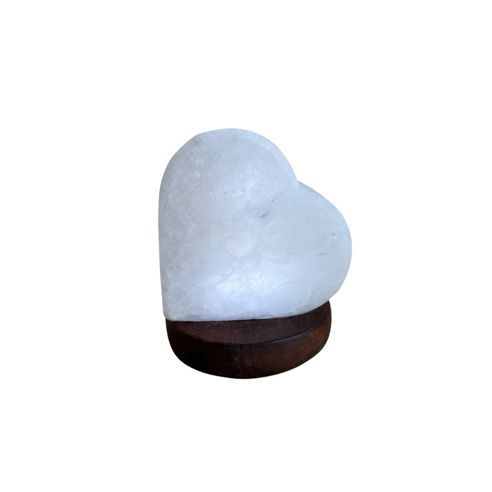 Tafellamp USB zoutlamp hart wit