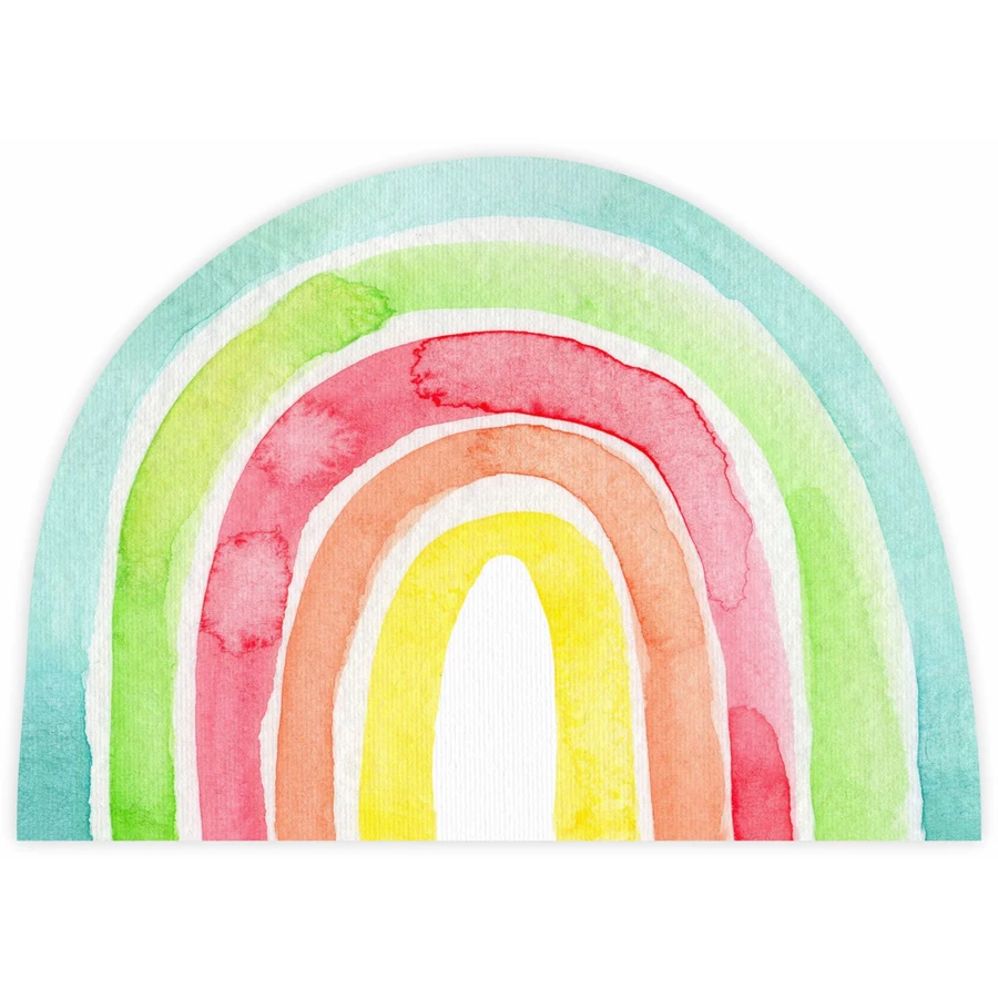 Nikima Platzset stabiles Vinyl Tischset – Regenbogen bunt mehrfarbig