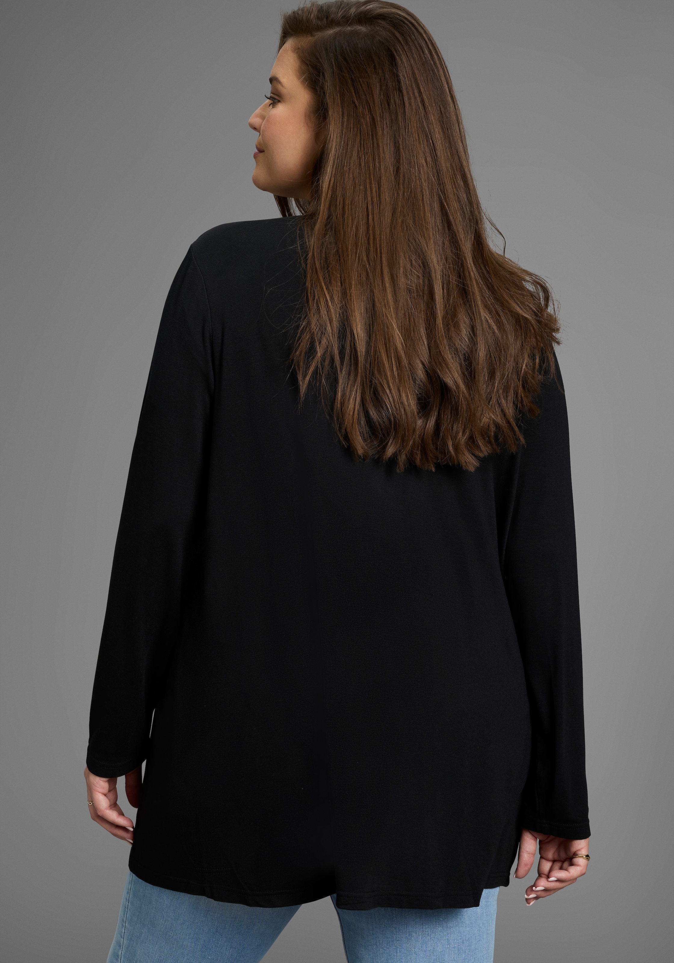 Laura Scott CURVE Strickjacke , aus angenehmem Jerseymaterial - GROSSE GRÖSSE