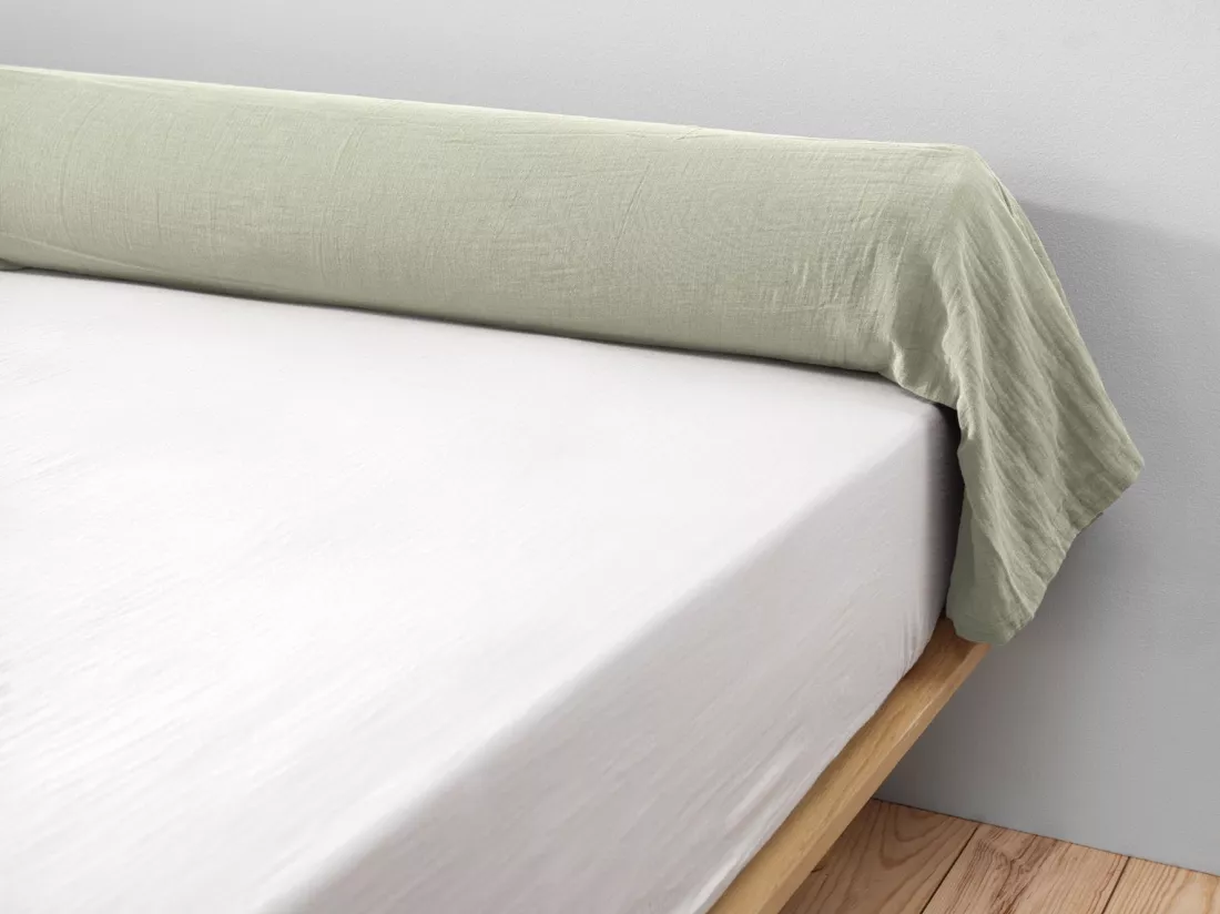 Taie de traversin 85 x 185 cm GAÏA Vert d'eau