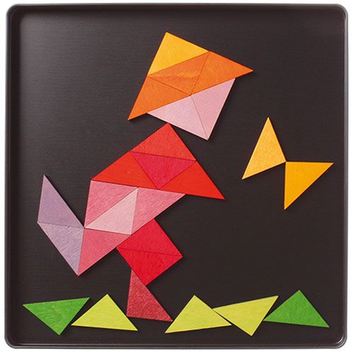 Grimm's magneetpuzzel - driehoek (64st)