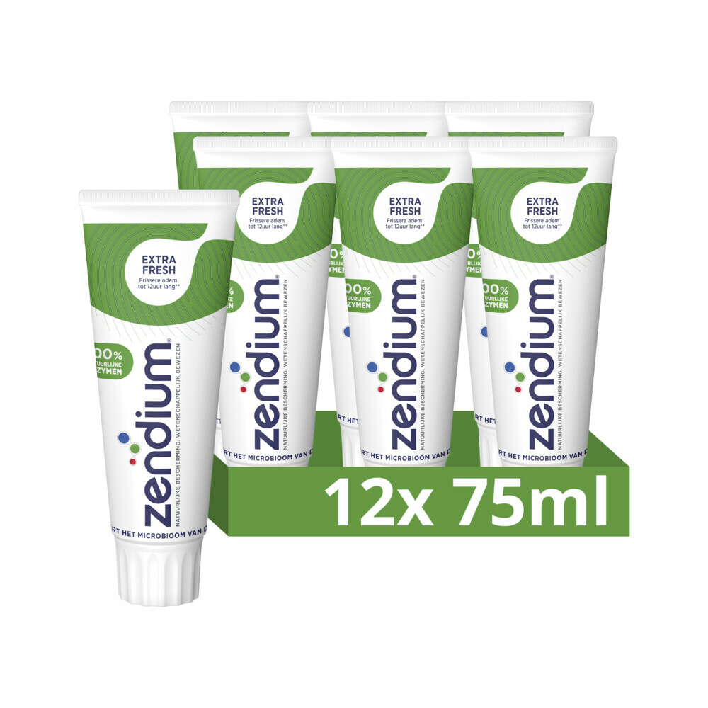 12x Zendium Tandpasta Extra Fresh75 ml