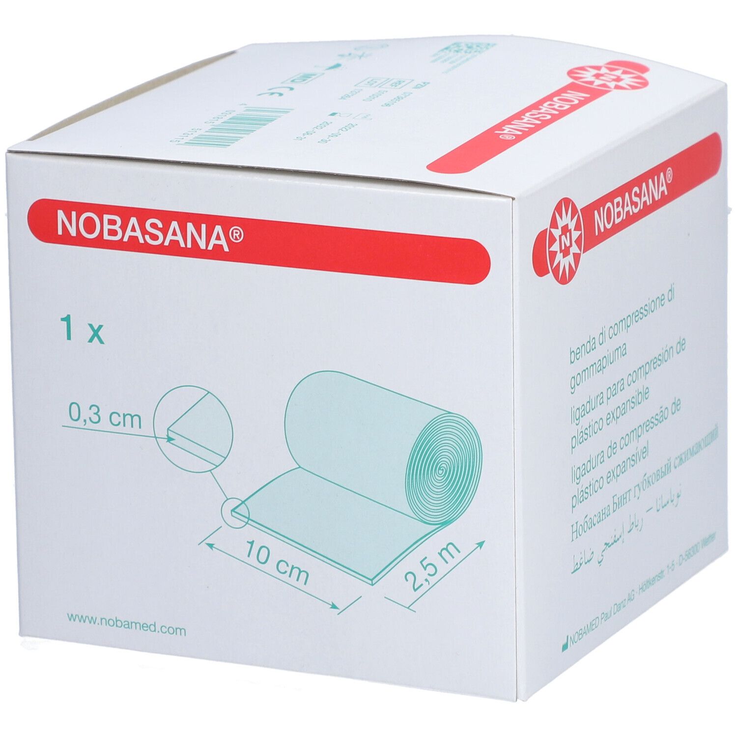 Nobasana® Schaumstoffbinde 10 cm x 2,5 m