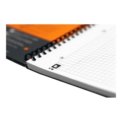 Oxford Notebook - Cahier à spirale A4 (21x29,7 cm) - 160 pages - petits carreaux (5x5 mm) - perforé